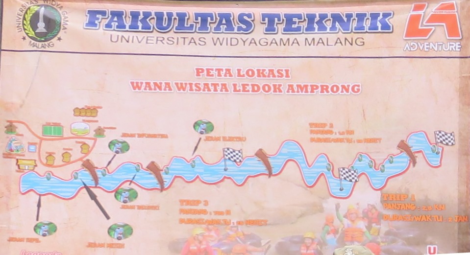 peta etape/trip tubing ledok amprong (koleksi pribadi)