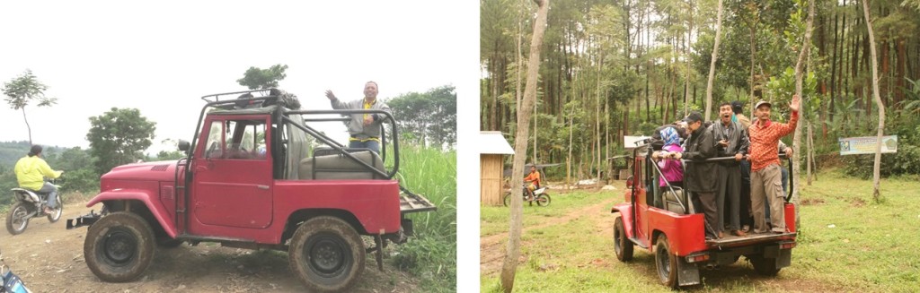 mobil jeep (gerak 4 roda) siap mengantar ke sungai ledok amprong (koleksi pribadi)