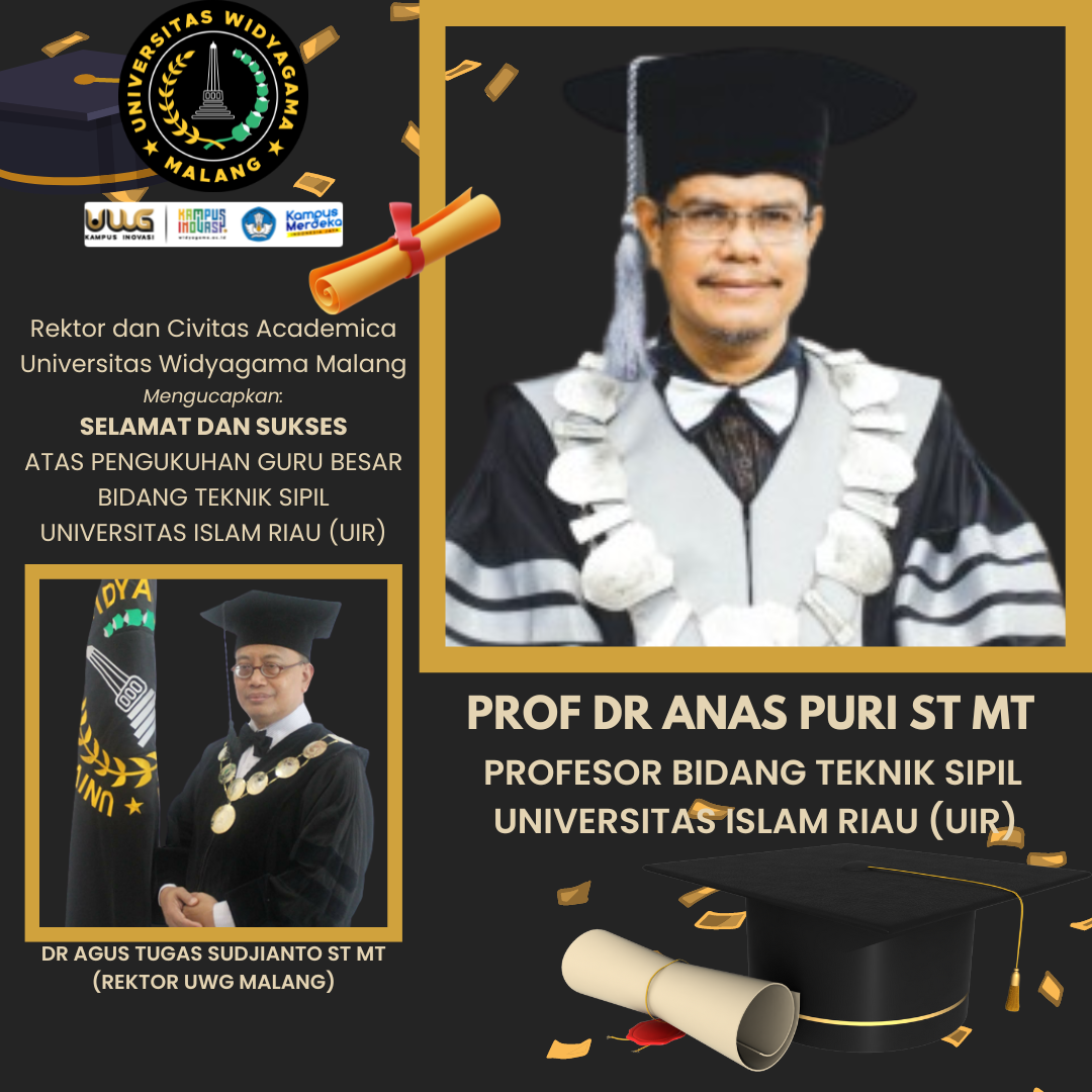 UWG Malang: “Selamat dan Sukses” Prof. Dr. Anas Puri Dikukuhkan Sebagai ...