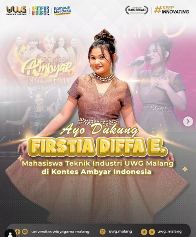 Firstia Diffa E., Mahasiswa Teknik Industri UWG, Lolos 10 Besar Kontes Ambyar Indonesia 2024