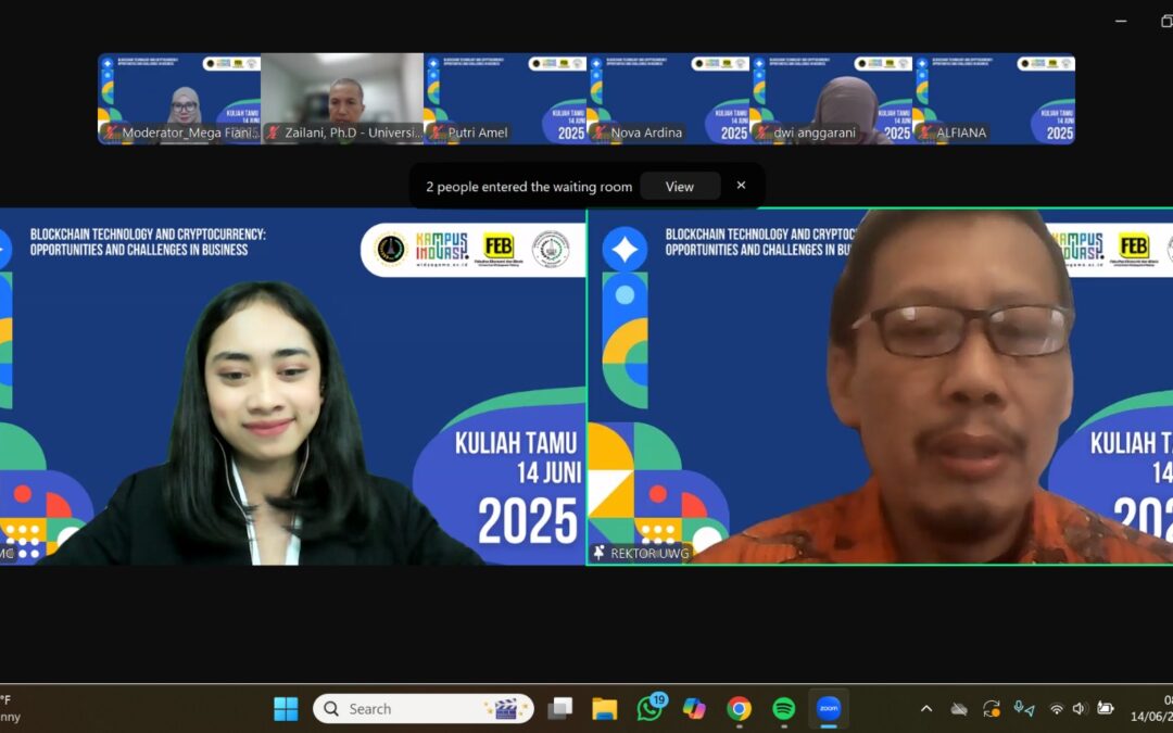 Prodi Akuntansi UWG Malang Gelar Kuliah Tamu Internasional Bahas Blockchain dan Cryptocurrency