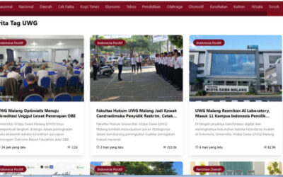 List berita publish dari artikel dosen UWG di media massa: